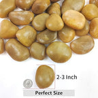 YISZM 40lbs Yellow River Rocks for Landscaping, 2-3 Inch Natural Pebbles for - Image 3