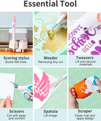 Sooez Weeding Tools for Vinyl, Precision Craft Vinyl Tool Kit, Scoring - Image 2