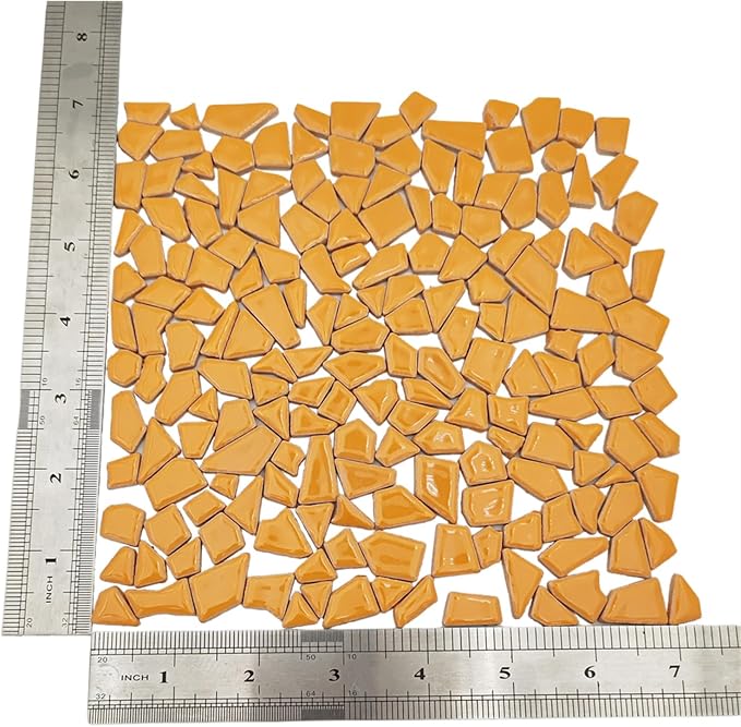200g Ceramic Mosaic Tiles for Crafts, Irregular Stained Ceramic 0.2"x0.8" - Image 4