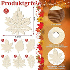 36PCS Wooden Fall Ornaments to Paint Thanksgiving Decorations, 6 Styles DIY - Image 2