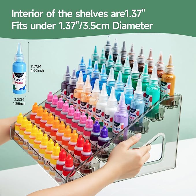 Acrylic Paint Organizer, Painting Bottle Holder, Acrylic Paint Storage Organizer - Image 2