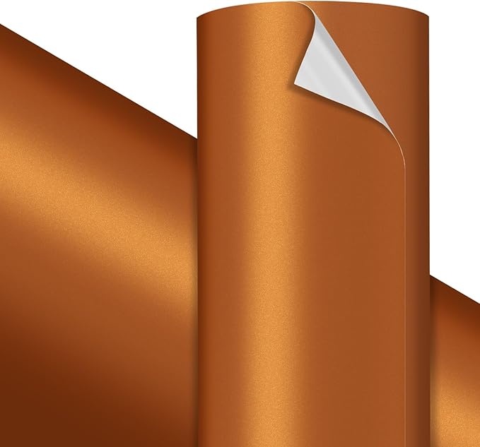 VViViD Premium Matte Metallic Copper Vinyl Roll 1ft x 5ft – Bubble-Free Air by VVIVIDVINYL