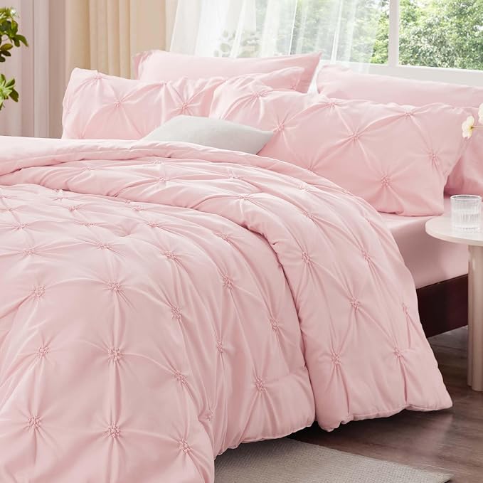 BEDELITE Baby Pink Queen Comforter Set - Image 2
