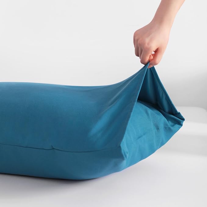 NTBAY Body Pillowcase, 20x54 inches, Teal Blue, Brushed Microfiber, Envelope - Image 4