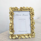 1PCS 6x8Inch Ginkgo Picture Frame | Bright Gold, Wall Tabletop Use, Fits 6x8 - Image 3