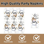 40Pcs Snowman Paper Plates Napkins Supplies Disposable Let It Snow Baby Shower - Image 4