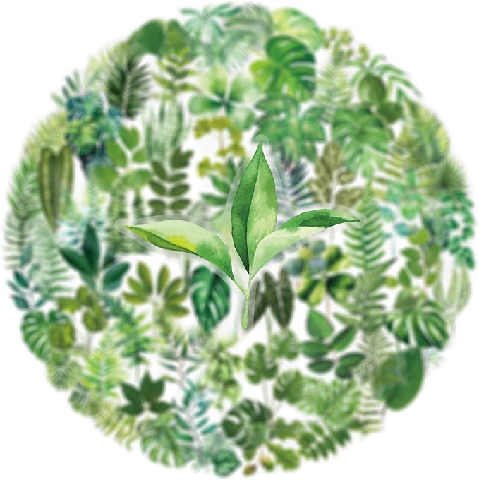 Transparent Flora Leaf Scrapbook Stickers Plant Leaf Stickers | Transparent & - Image 5