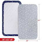 Crib Sheets for Boys or Girls 2 Pack, Fitted Crib Sheet for Standard Size Crib - Image 4