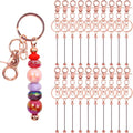 20 Pcs Beadable Keychains Bulk Kit – DIY Keychain Making Supplies by DNLEGULI