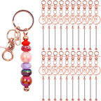 20 Pcs Beadable Keychains Bulk Kit – DIY Keychain Making Supplies by DNLEGULI