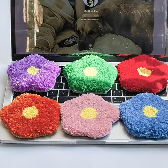 Avtytsda 6PCS Punch Needle Coaster Kit, Easy Punch Needle DIY Embroidery Set - Image 5