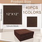 40 Pcs Stiff Felt Fabric Sheet for Crafts, 1mm Thick and 12”x12”Brown Felt - Image 2