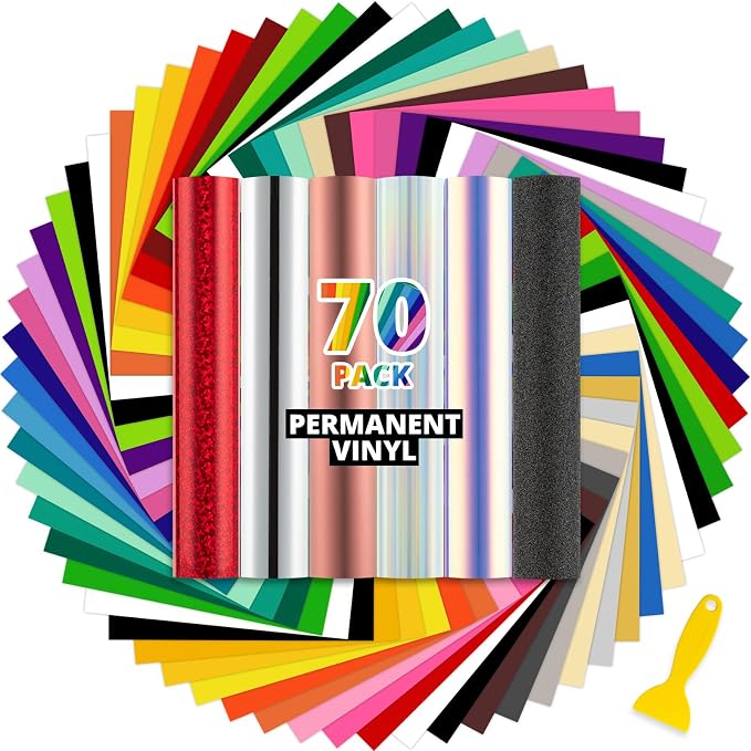 HTVRONT 70 Permanent Vinyl Sheets by HTVRONT