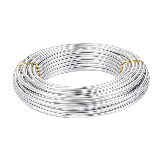 FASHEWELRY 6 Gauge Aluminum Craft Wire 52 ft Silver Metal Bendable Sculpting by FASHEWELRY