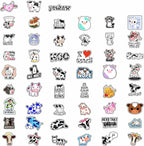 BulbaCraft 100Pcs Cow Stickers for Water Bottles, Laptop Decals, Cute Cow Gifts - Image 4