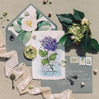 GLOBLELAND Hydrangeas Background Postcard Clear Stamps - Image 5