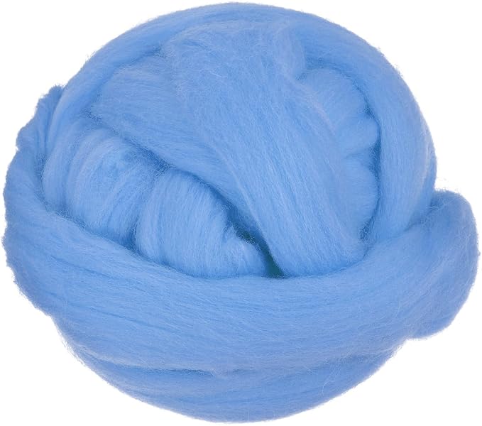uxcell Needle Felting Wool, 8.5 Oz Nature Fibre Wool Yarn Roving by uxcell