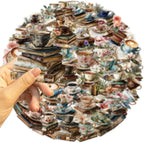 50 PCS Vintage Coffee Book Stickers - Image 3