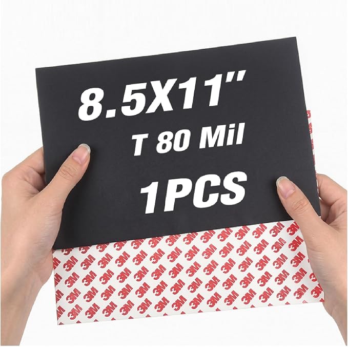 80Mil Magnetic Sheets with Adhesive 8.5" x 11", Self Sticky Letter Size Sheet by CHUNNIAOUSMARKET