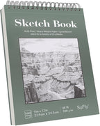 SuFly Sketch Book 9x12, Drawing Paper Pad-68lb/100gsm, Top Spiral Sketchbook by SuFlyDirect