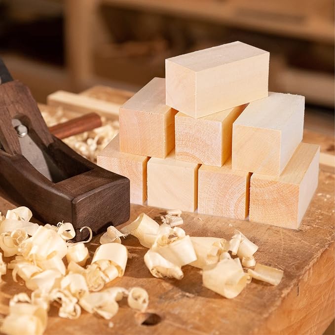 8 Pack Basswood Carving Blocks 4 X 2 X 2 Inch, Large Whittling Wood Carving - Image 6