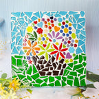 200g Ceramic Mosaic Tiles Pieces, Heart Star Oval Round Flower Shape Mosaics - Image 2