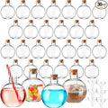Jinei 30 Pcs 6 oz 200ml Ball Shape Plastic Sand Art Bottles Spherical Clear by Jinei