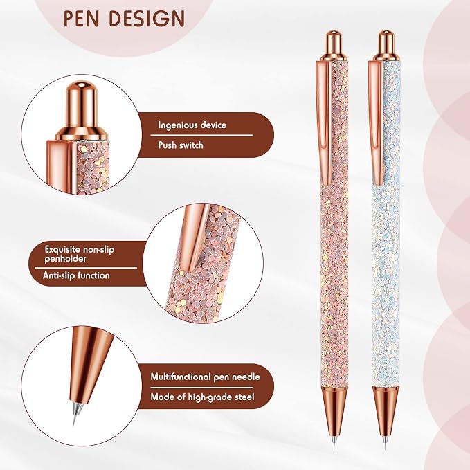 Epakh 2 Pieces Weeding Pen Vinyl Pen Pin Weeding Tool Fine Point Glitter Metal - Image 3