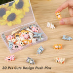 30 Pcs Cute Cat Push Pins, Resin Cat Push Pins Decorative Animal Thumb Tacks - Image 4