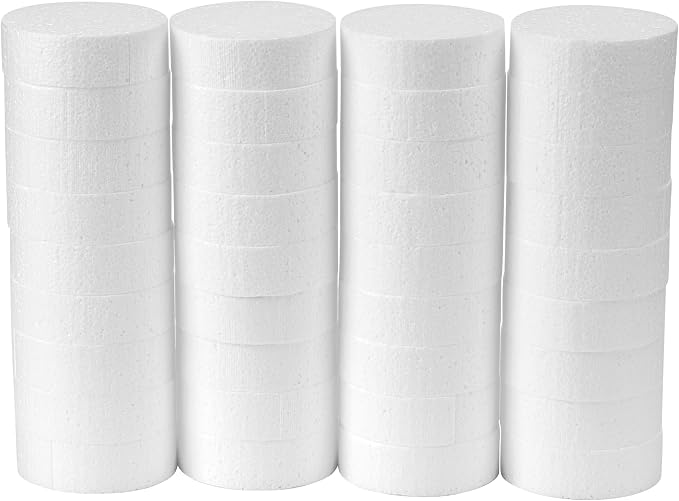 Crafare 3 Inch Foam Circles for Crafts 36 Pack 1 Inch Thick Round Polystyrene - Image 3