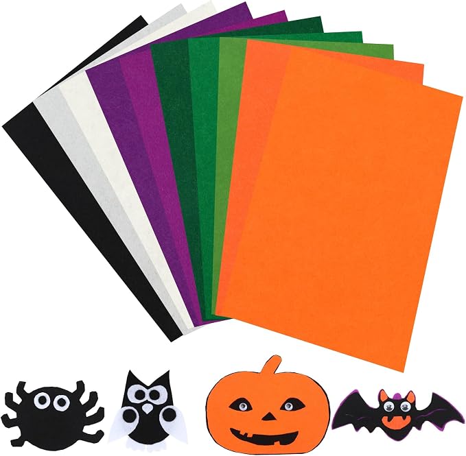 20 Pcs Halloween Felt Fabric Sheets by SEPGLITTER