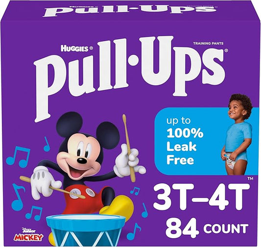 Pull-Ups Boys' Potty Training Pants, Size 3T-4T Training Underwear (32-40 lbs), 84 Count