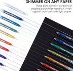 Grabie Jumbo Glitter Gel Pens Set of 18, Metallic Sparkle Gel Ink Pens - Image 4