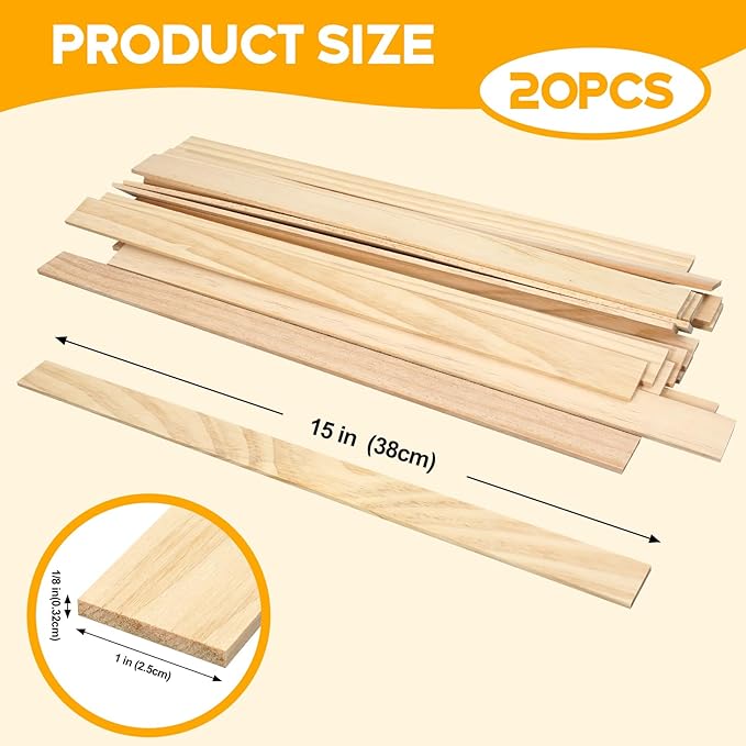 Wood Strips Slats Square Wooden Dowels - Image 3