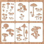 INFUNLY 6pcs Mushroom Wall Stencils - Image 7