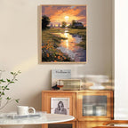 Fountor Paint by Numbers Kit for Adults Beginner, Countryside Sunset Adult - Image 2