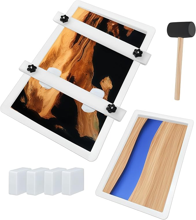 2Pcs Epoxy Resin Mold with Clamping System 39x19.6x3 inches 19.6x11.8x3 inches by ModWgGuo