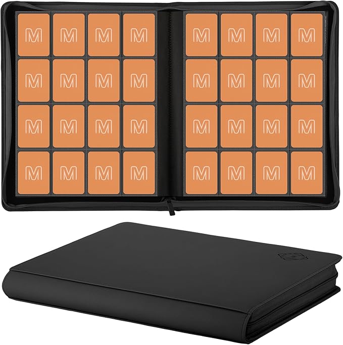 Premium Card Binder 16 Pocket, Trading Card Binder Holds up to 1000+Cards by MOSLA