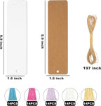 SWATOM 141 PCS Paper Blank Bookmarks to Decorate 70 Sets Cardstock DIY - Image 3
