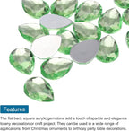 MECCANIXITY 50PCS Flat Back Acrylic Teardrop Gems 13x18mm Artificial Rhinestones - Image 4