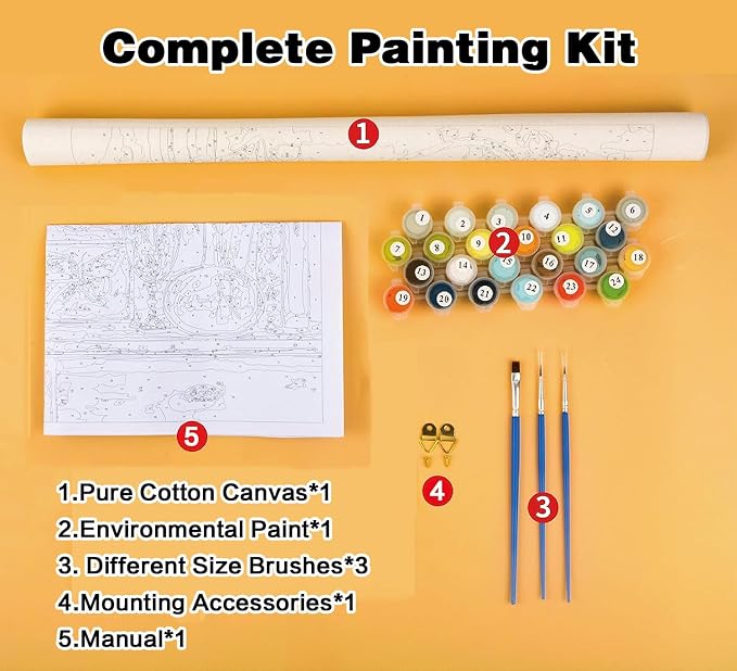 Meothan Paint by Numbers Kits for Adults Beginner 12''x16'' | Adult Paint by - Image 4