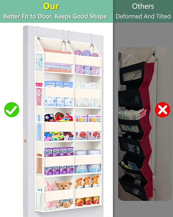 UVIAHOMI Heavy Duty Over The Door Organizer 5 Tiers, Extra Large Behind Door - Image 4
