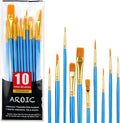 Acrylic Paint Brush Set, 1 Packs / 10 pcs Watercolor Brushes Painting Brush by AROIC