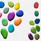 32PCS White Rocks for Painting, Medium & Small Rocks to Paint, Flat Painting - Image 4