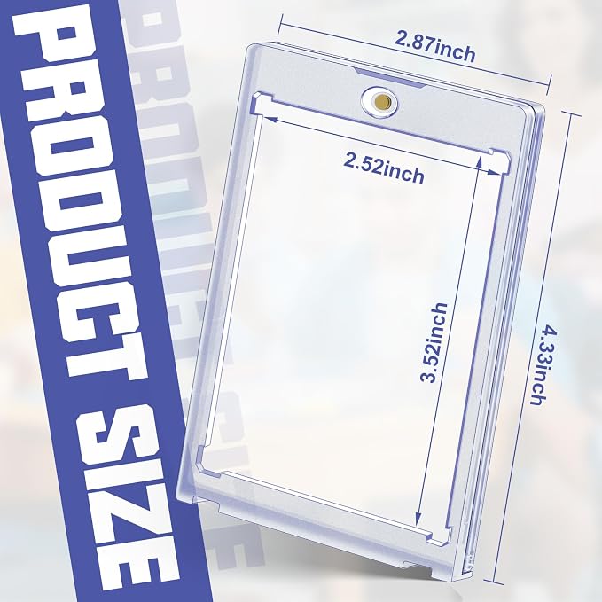 128ct Magnetic Card Holders Cases, 35pt Acrylic Baseball Hard Plastic Card Case - Image 2