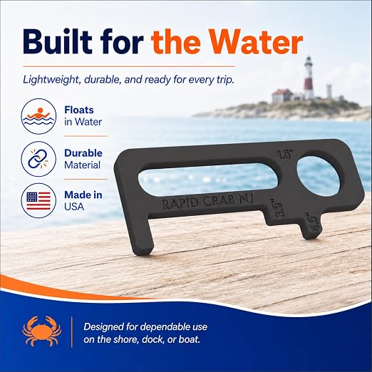 Crab Measurement Tool for Crabs and Clams | New Jersey Regulation 3.5" Soft - Image 3