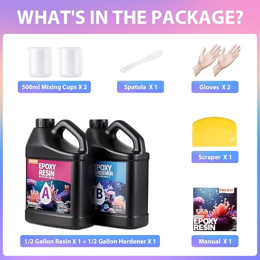 1 Gallon Epoxy Resin Kit, Crystal Clear and Hard Upgraded 2 Part Resin and - Image 8