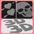 VinylRus Silver Puff Heat Transfer Vinyl -12” x 6ft Puffy 3D Grey Iron on Vinyl - Image 2