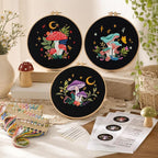 Nuberlic 3 Pack Embroidery Kit for Beginners, Mushroom Cross Stitch Kit | - Image 6