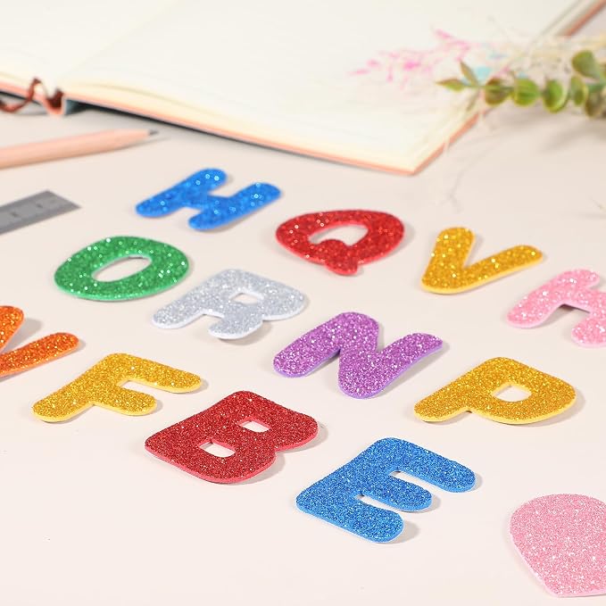 PATIKIL Alphabet Foam Stickers, Dark Blue - Image 5